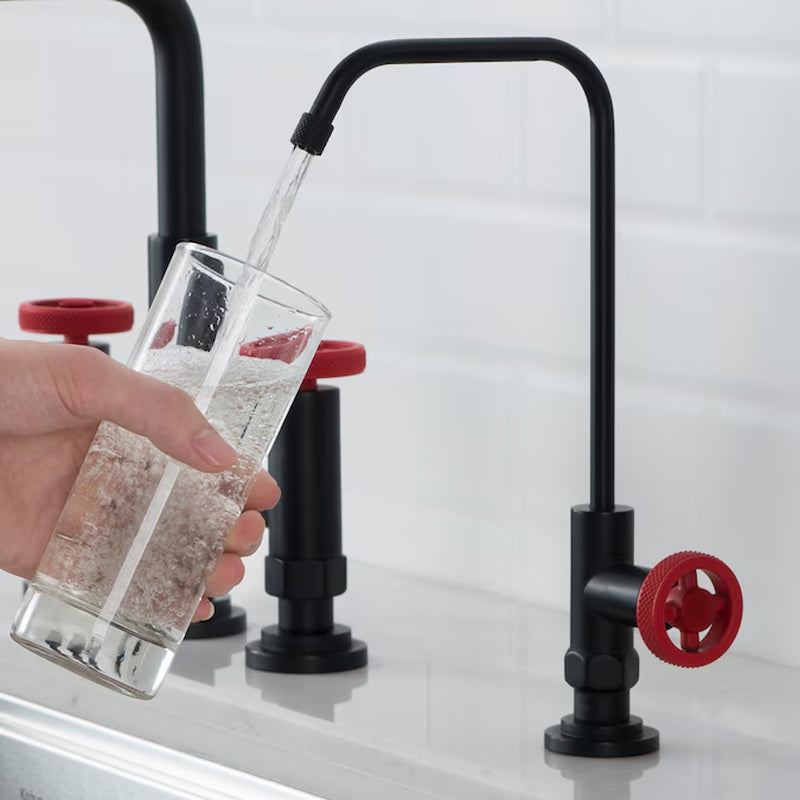 Matte Black/Red Deck-Mount Cold Water Dispenser